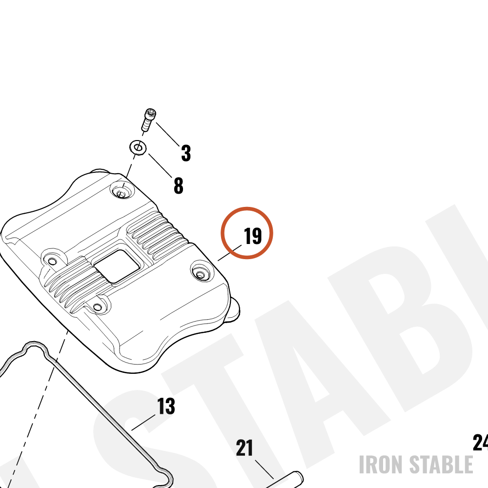 Harley-Davidson Cover, Rkra/Valve, X