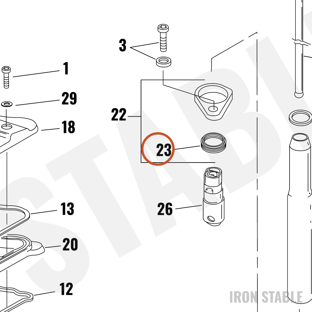 Harley-Davidson Seal, Push Rod Cover