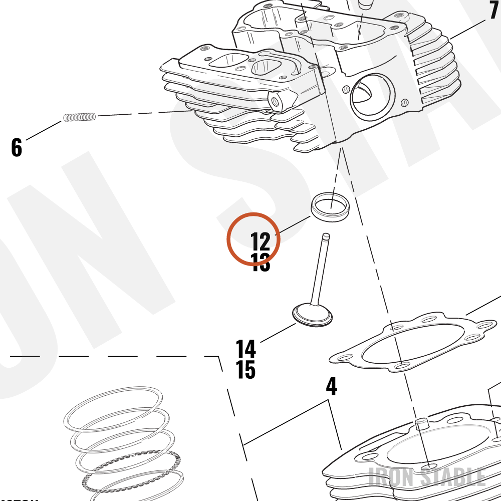 Harley-Davidson Seat, Exhaust Valve