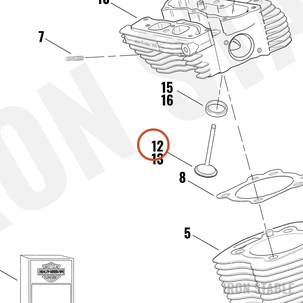 Harley-Davidson Exhaust Valve