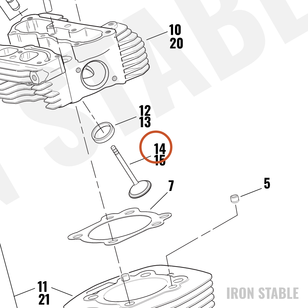 Harley-Davidson Intake Valve, 7mm
