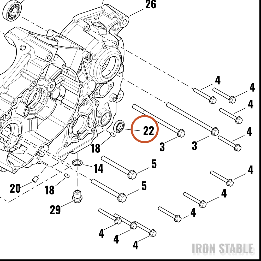 Harley-Davidson Oil Seal, Shifter Shaft
