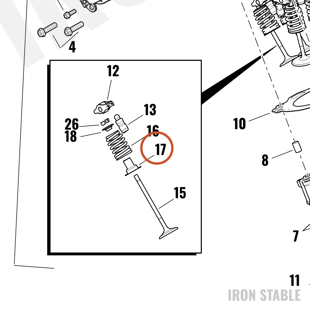 Harley-Davidson Seal, Valve, Lower Collar