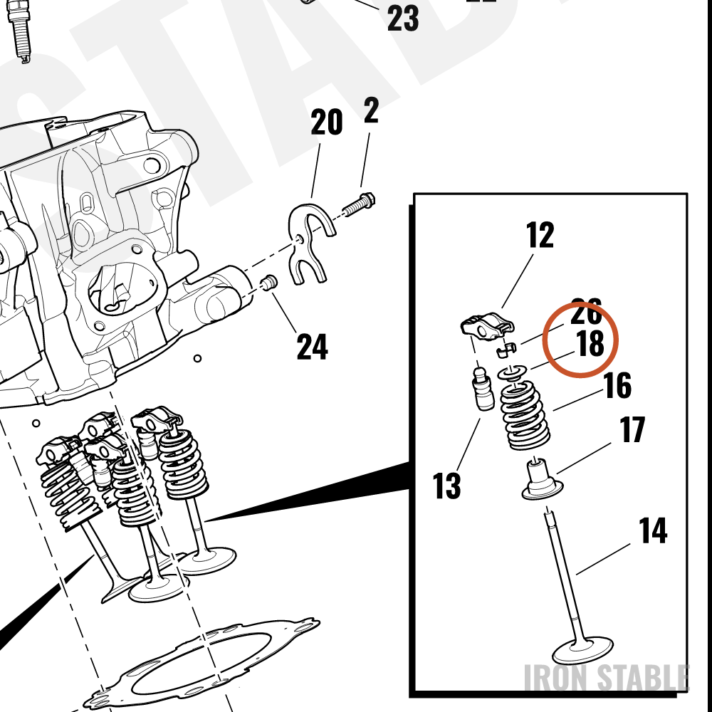 Harley-Davidson Collar, Valve, Top