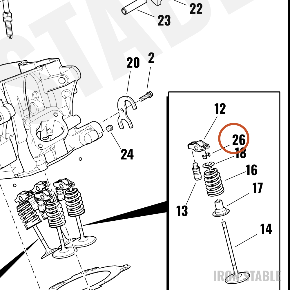 Harley-Davidson Keeper, Valve, X