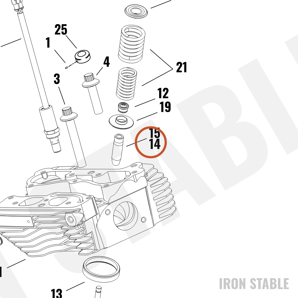 Harley-Davidson Valve Guide, Exhaust