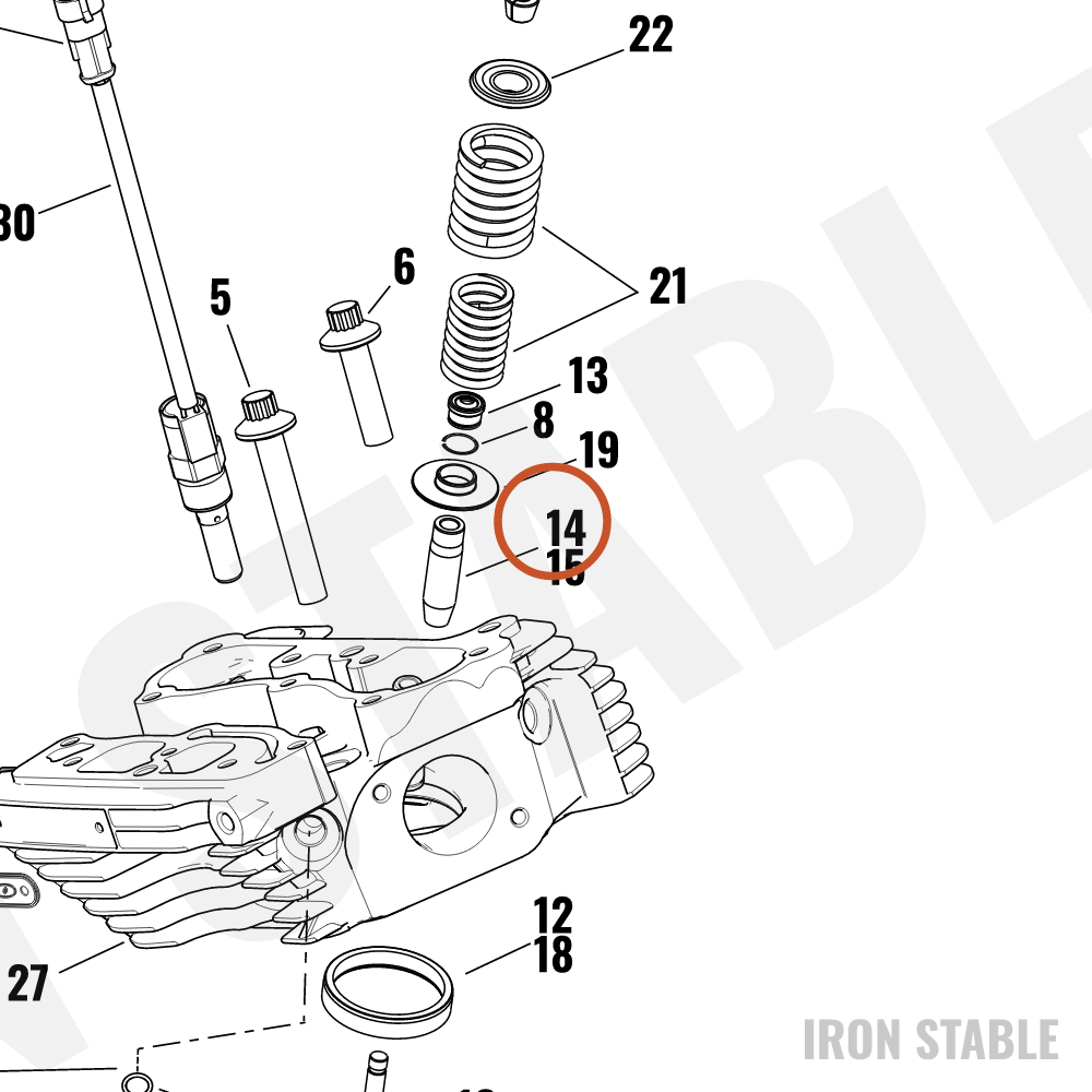 Harley-Davidson Valve Guide, Intake