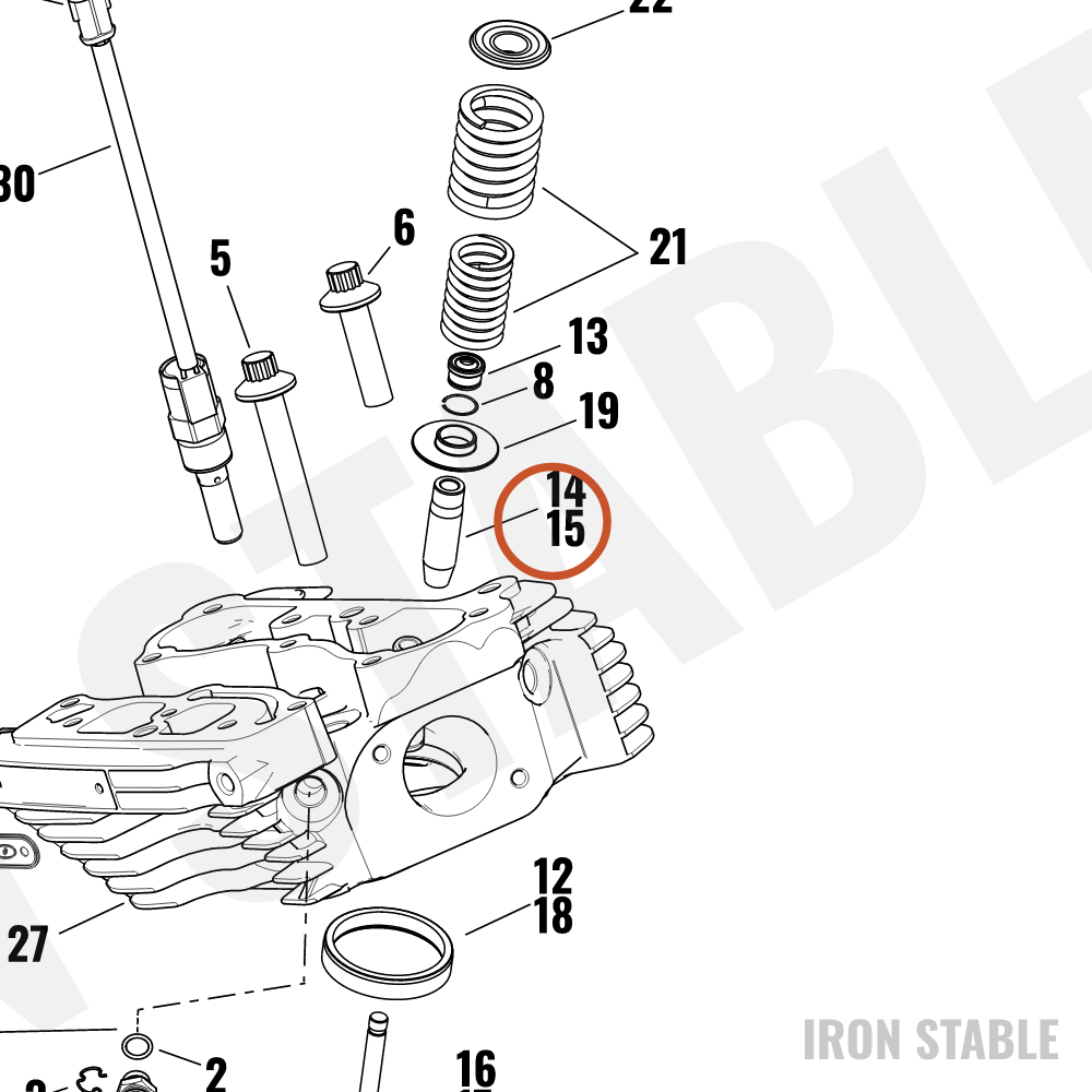 Harley-Davidson Valve Guide, Exhaust