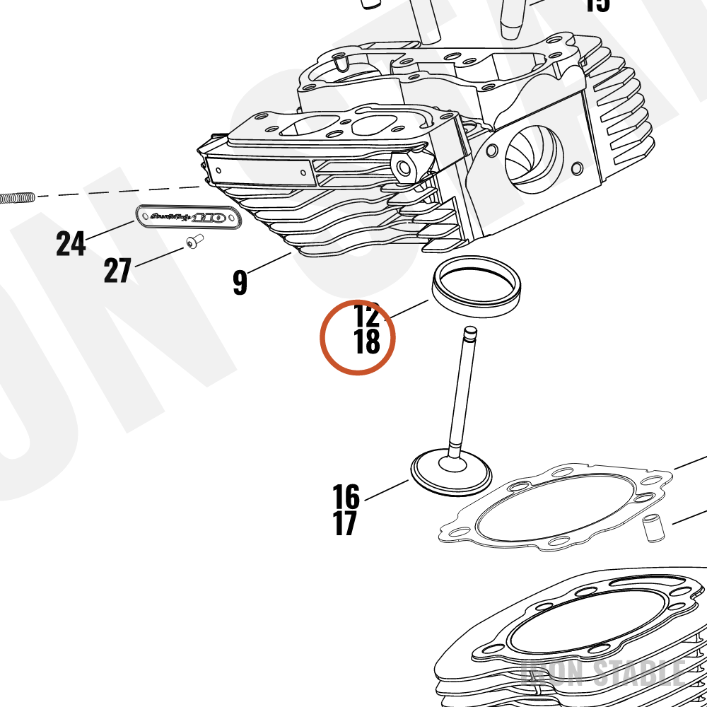 Harley-Davidson Seat, Intake Valve