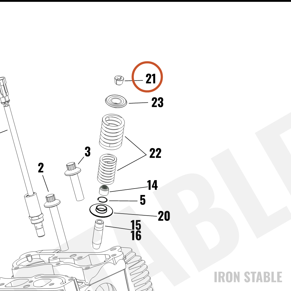 Harley-Davidson Key, Valve Spring Collar
