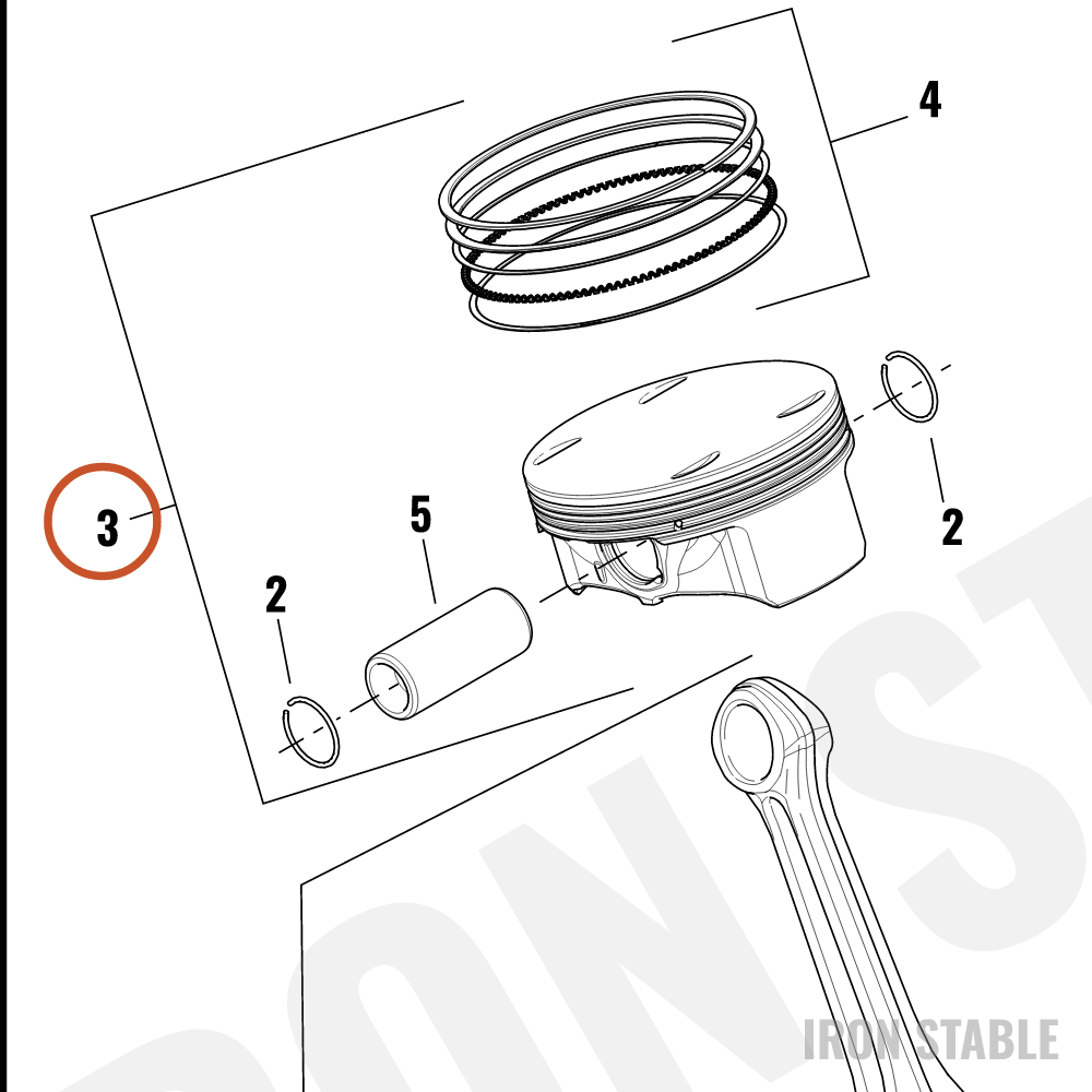 Harley-Davidson Piston And Ring Set, 4.016