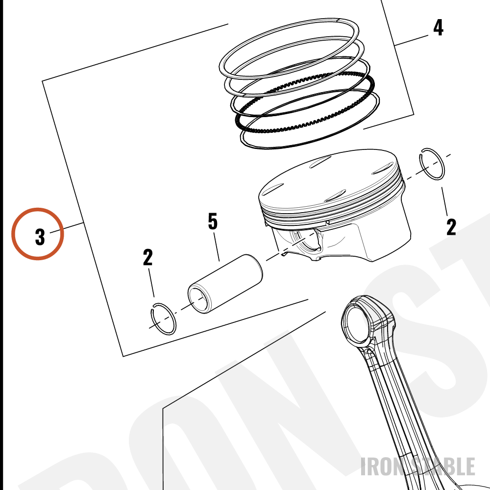Harley-Davidson Piston And Ring Set, 3.937
