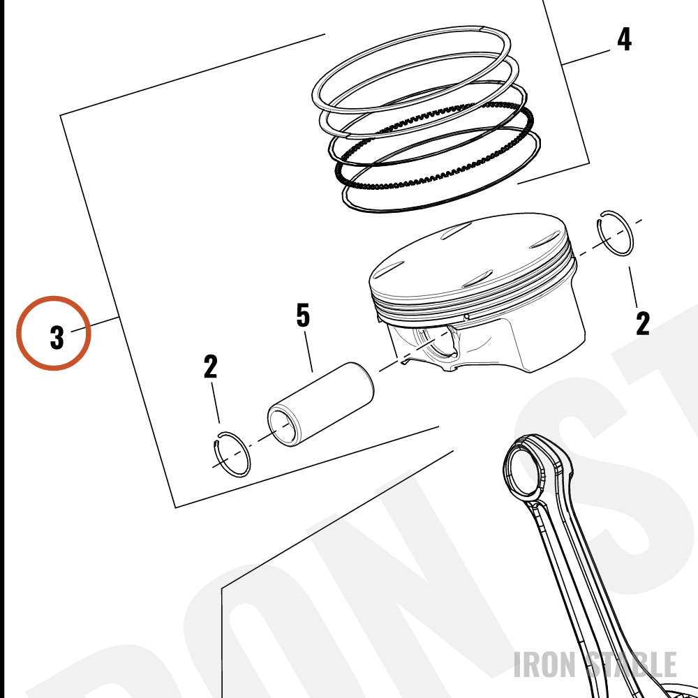 Harley-Davidson Kit, Pstn, 4.310, Bore, 4.500, Strk