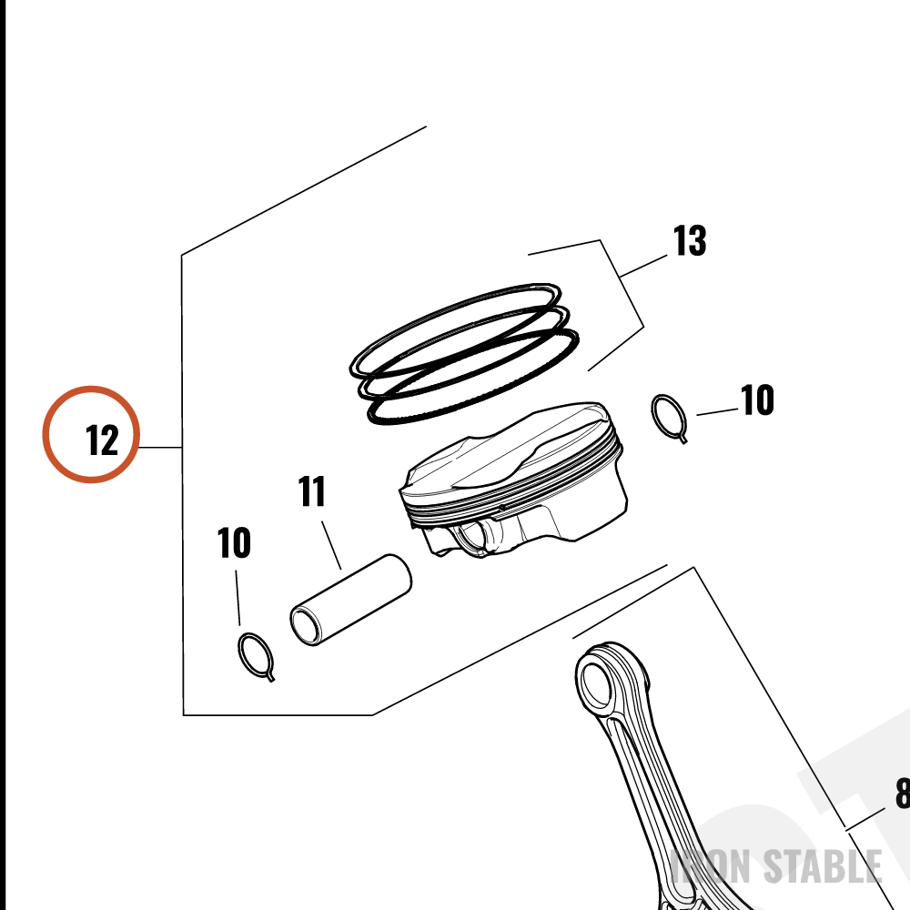 Harley-Davidson Kit, Pstn, Assembly, 105mm, Rr