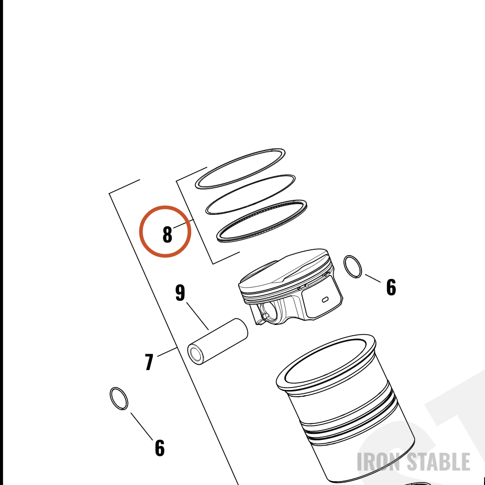 Harley-Davidson Piston Ring Set, 69mm Bore