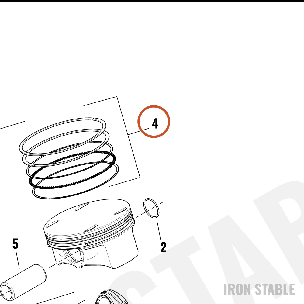 Harley-Davidson Kit, Pstn Ring, 3.937