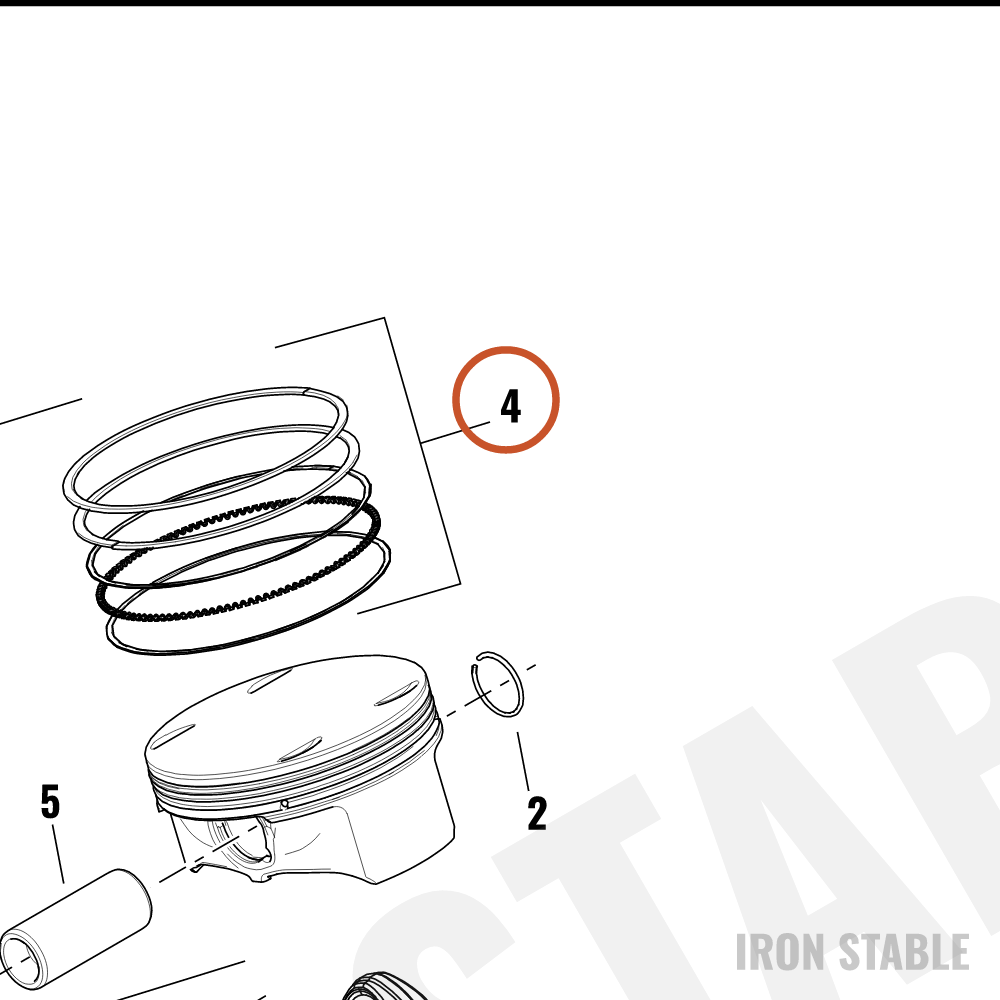 Harley-Davidson Ring, Pstn, Set, 4.310