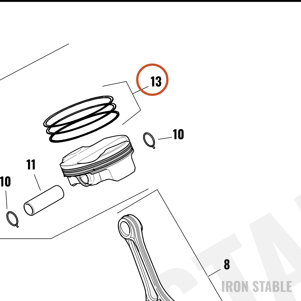 Harley-Davidson Kit, Pstn Ring, 105mm