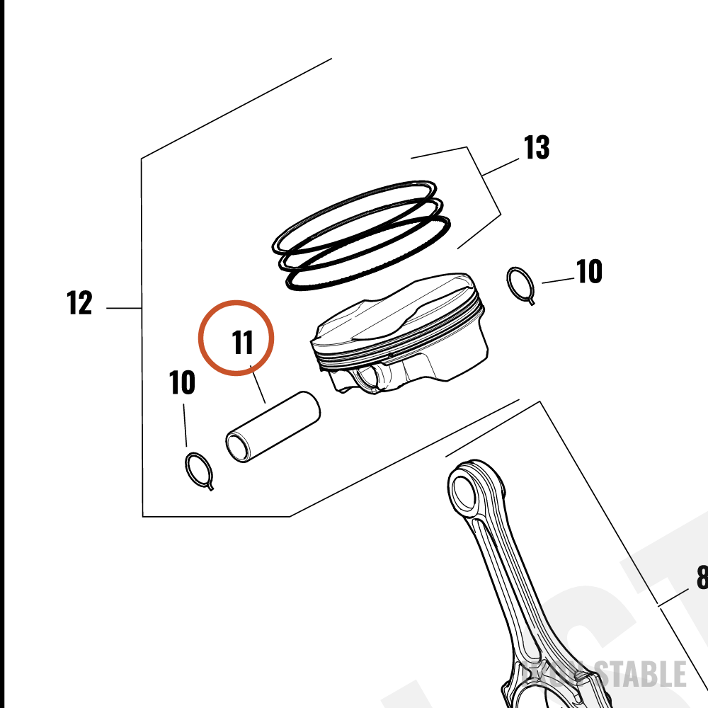 Harley-Davidson Pin, Pstn, 20mm Dia