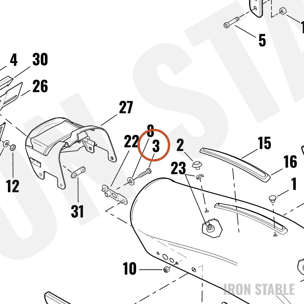 Harley-Davidson Screw, Hexcap
