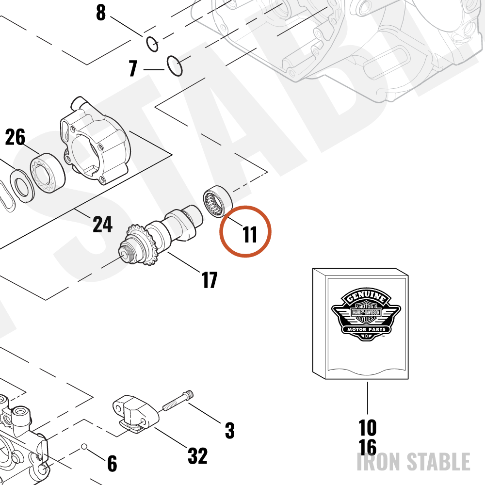 Harley-Davidson Kit-Cam Bearing Assembly, Tc96