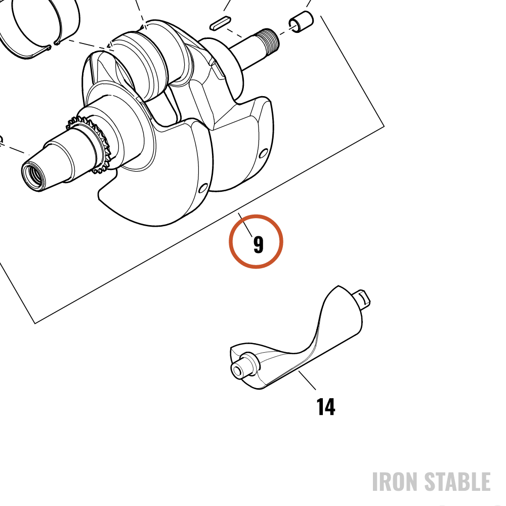 Harley-Davidson Crankshaft, Assembly, 66mm