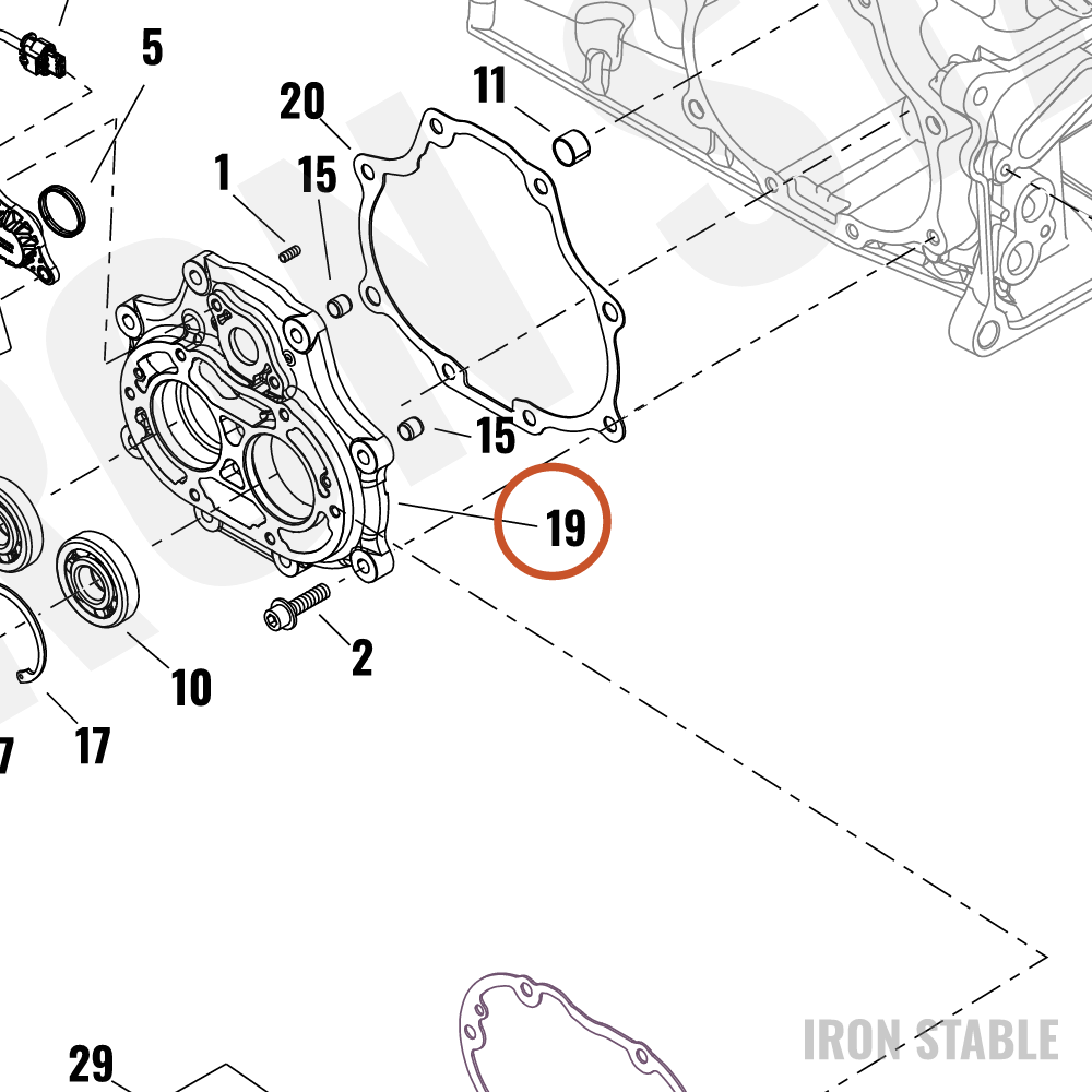 Harley-Davidson Access Door, Xmsn, Main, Brng, Asm