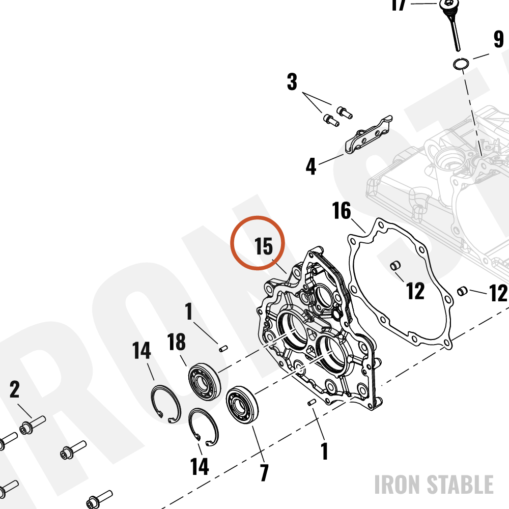 Harley-Davidson Access Door, Xmsn, Main, Brng, Asm