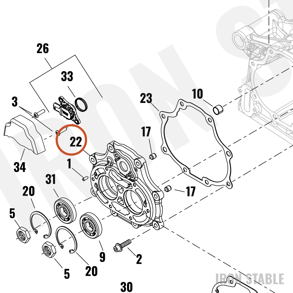 Harley-Davidson Access Door, Xmsn, Main, Brng, Asm