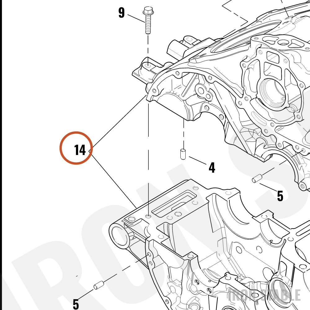 Harley-Davidson C'case Set Assembly, Platinum(Po)