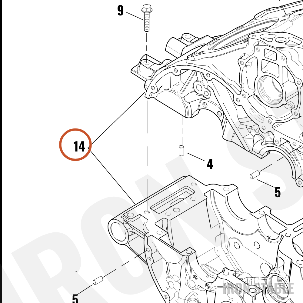 Harley-Davidson C'case Set Assembly, Black(Po)