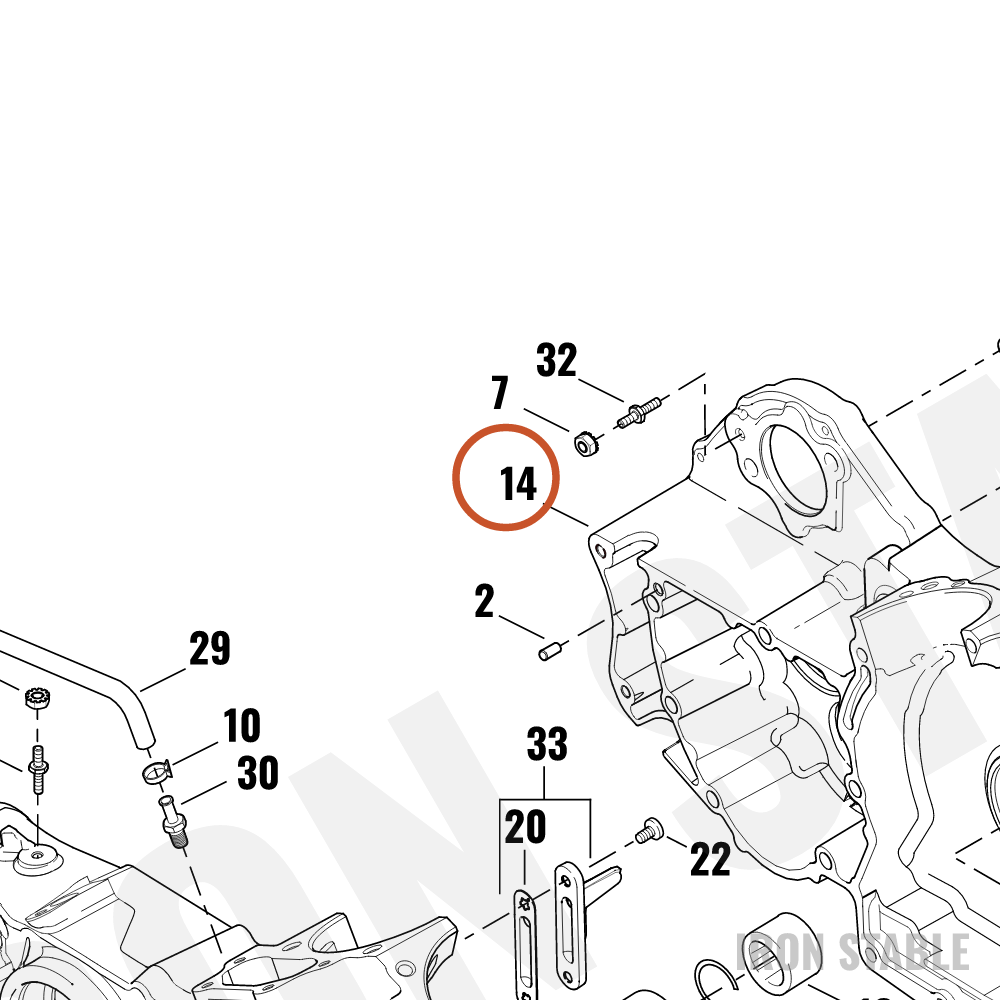 Harley-Davidson Crankcase, Set Assembly, Silver(Po)