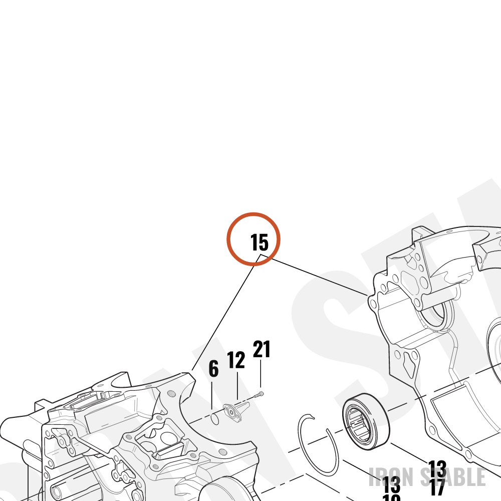 Harley-Davidson Crankcase, Set Assembly, Black(Po)