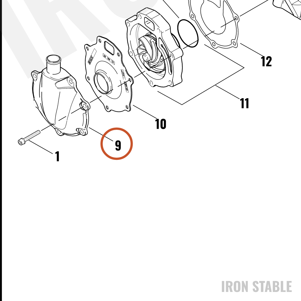 Harley-Davidson Cover, Waterpump/Pol'shd