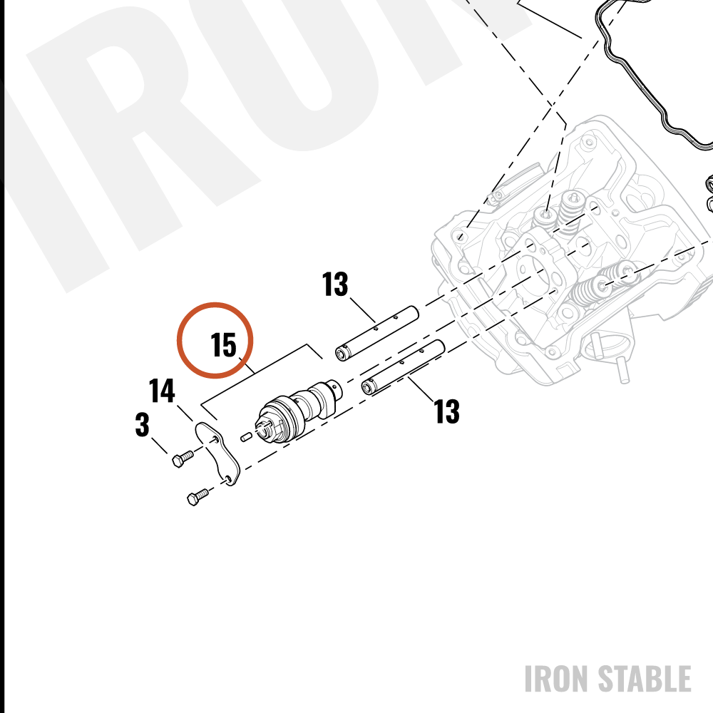 Harley-Davidson Camshaft Assembly, Front