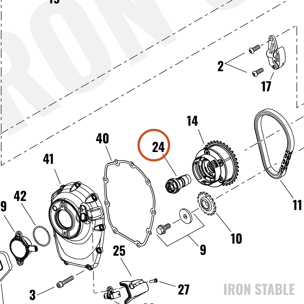 Harley-Davidson Cam Phaser, Center Bolt Assembly