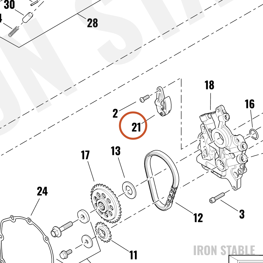 Harley-Davidson Tensioner, Camdr Chn, X