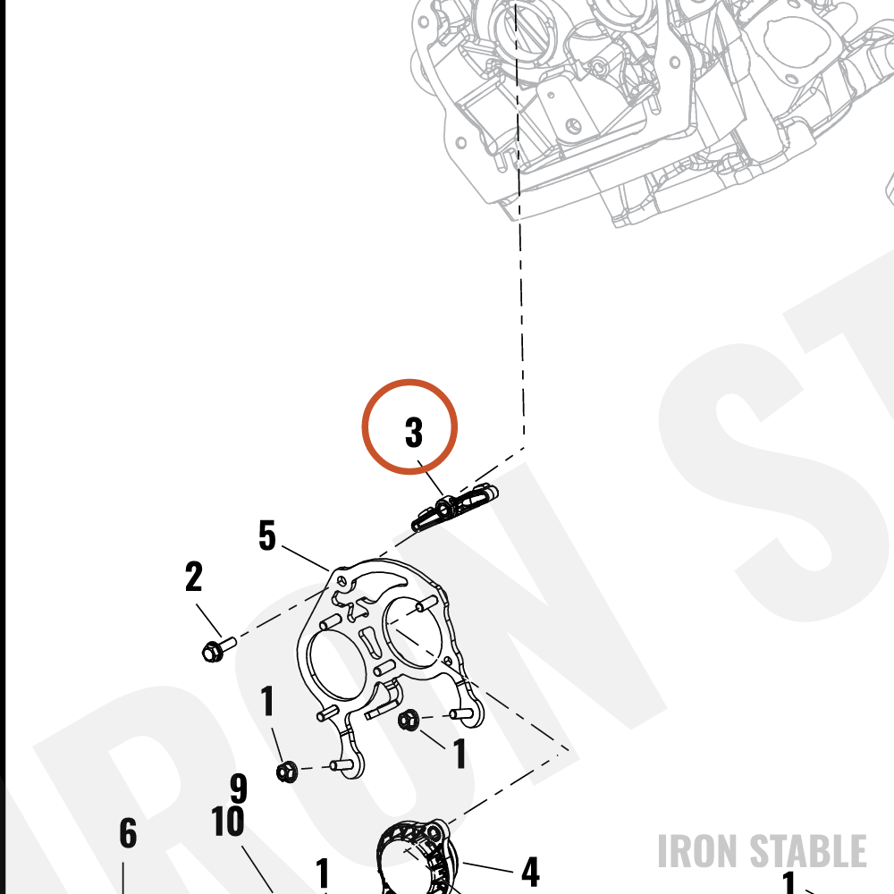 Harley-Davidson Chain Guide, Camdr, Top Guide