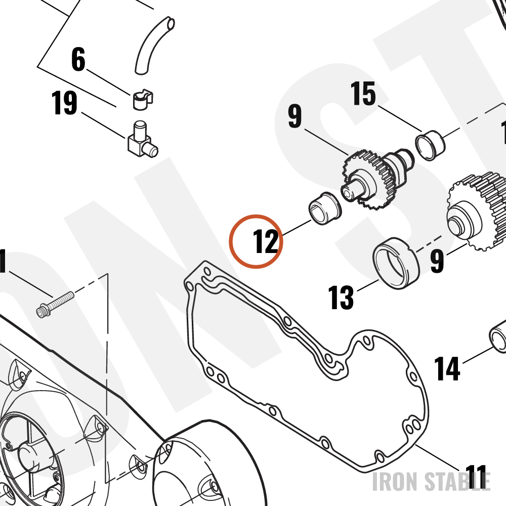 Harley-Davidson Bushing, Gearshaft Cam