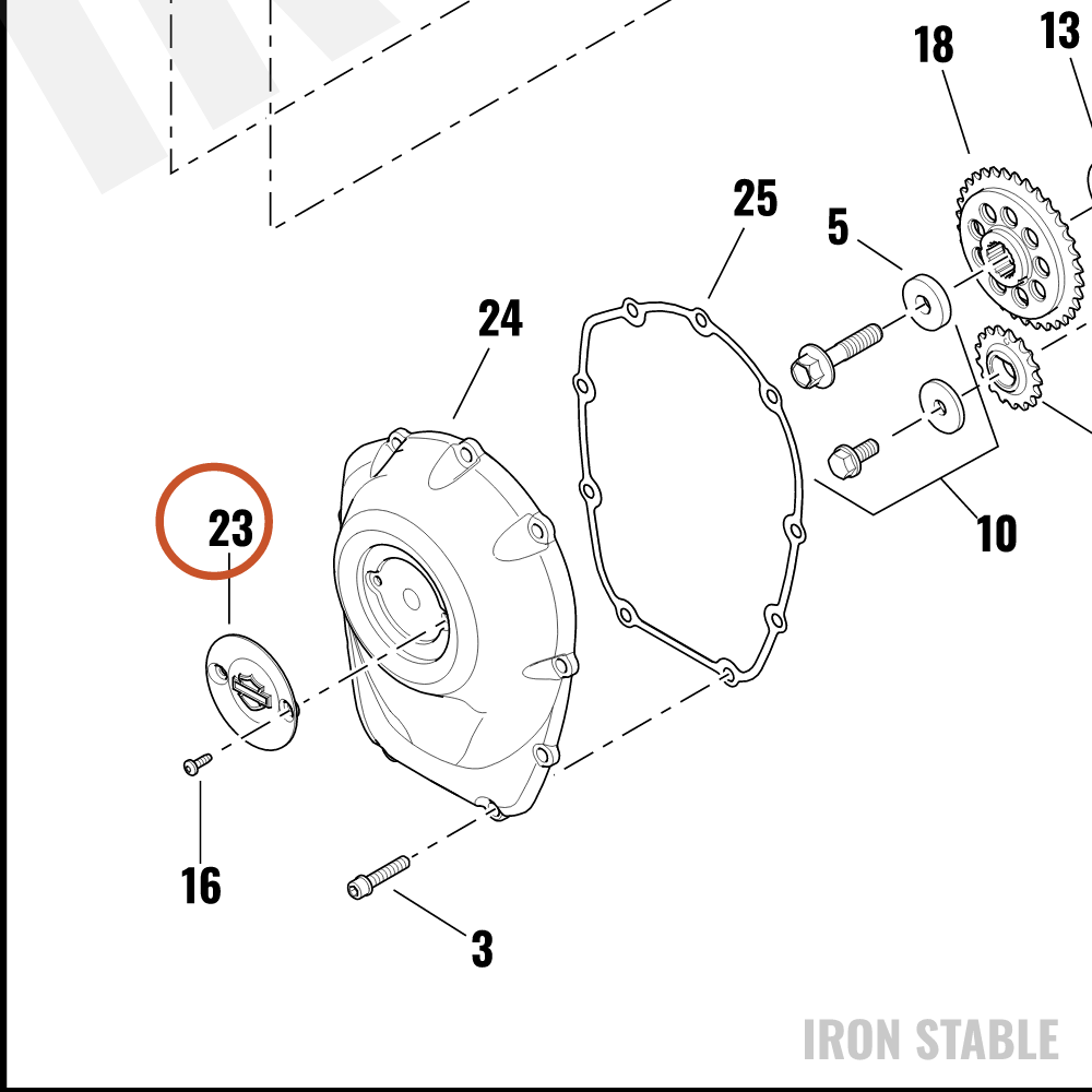 Harley-Davidson Cover, Timer, Black