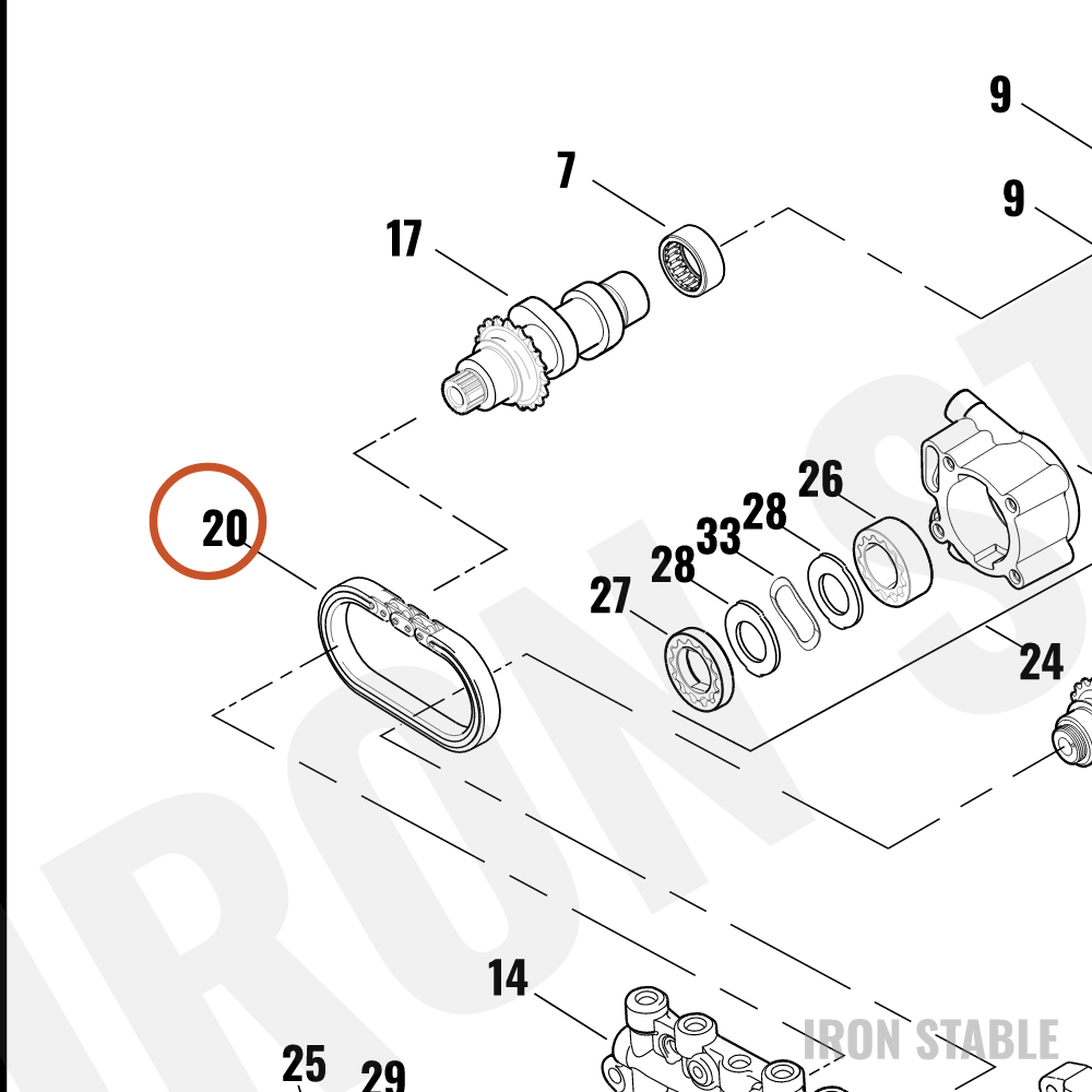 Harley-Davidson Chain, Secondary Cam Drv