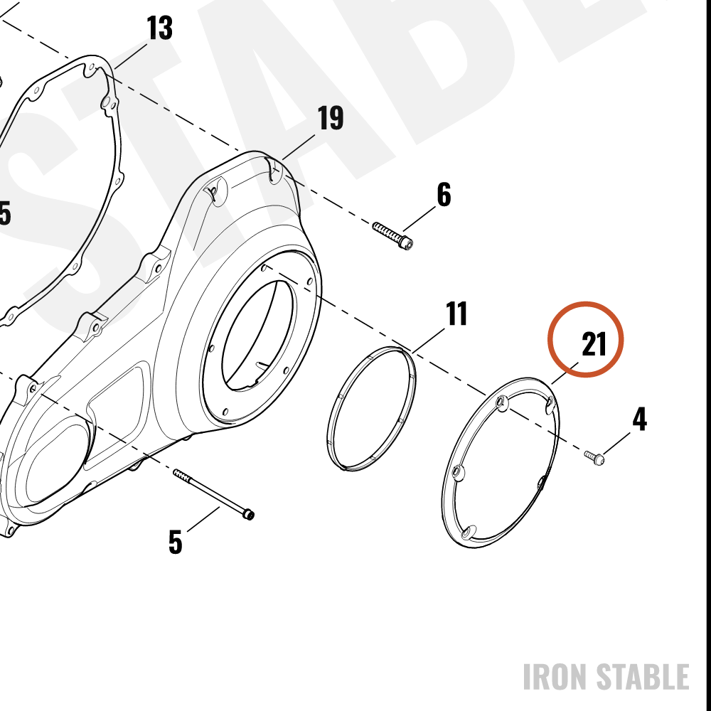 Harley-Davidson Clutch Cover, Chrome
