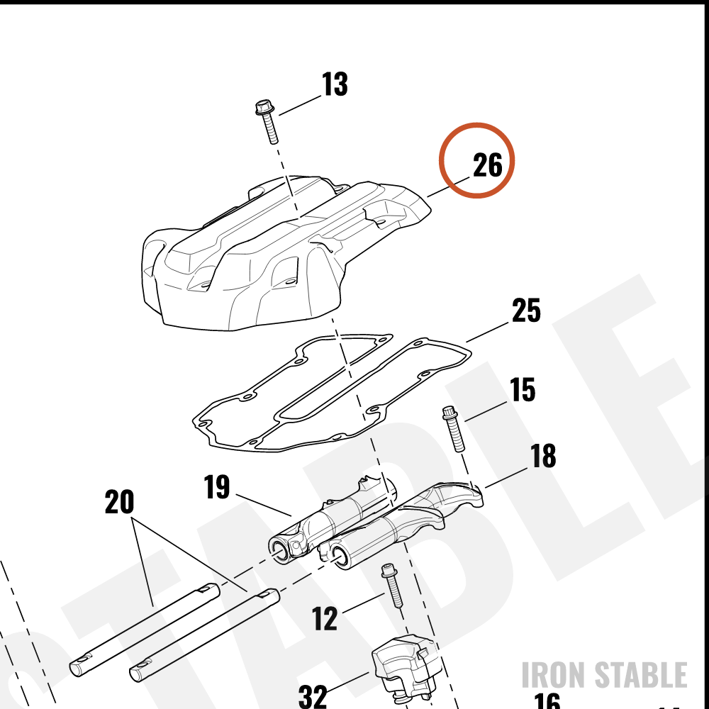 Harley-Davidson Cover, Rkra/Valve, X