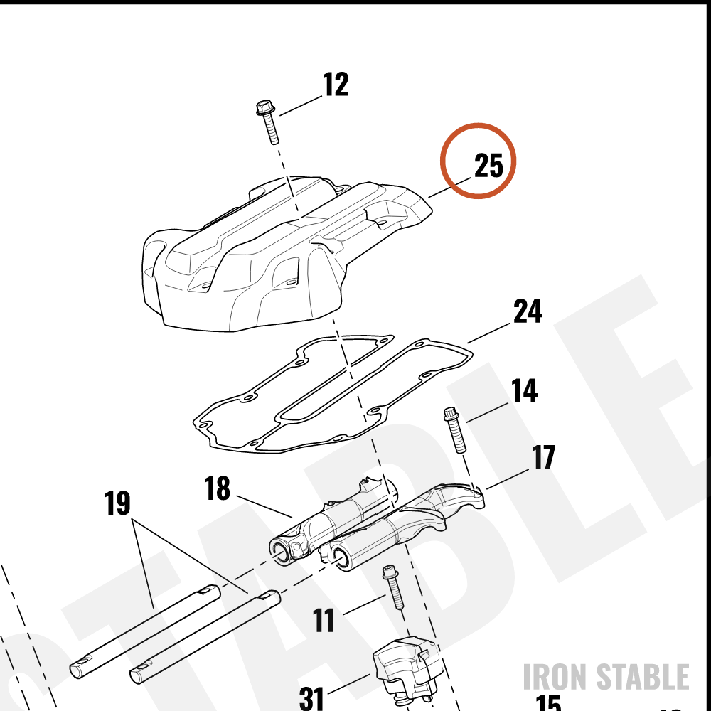 Harley-Davidson Cover, Rkra/Valve, X
