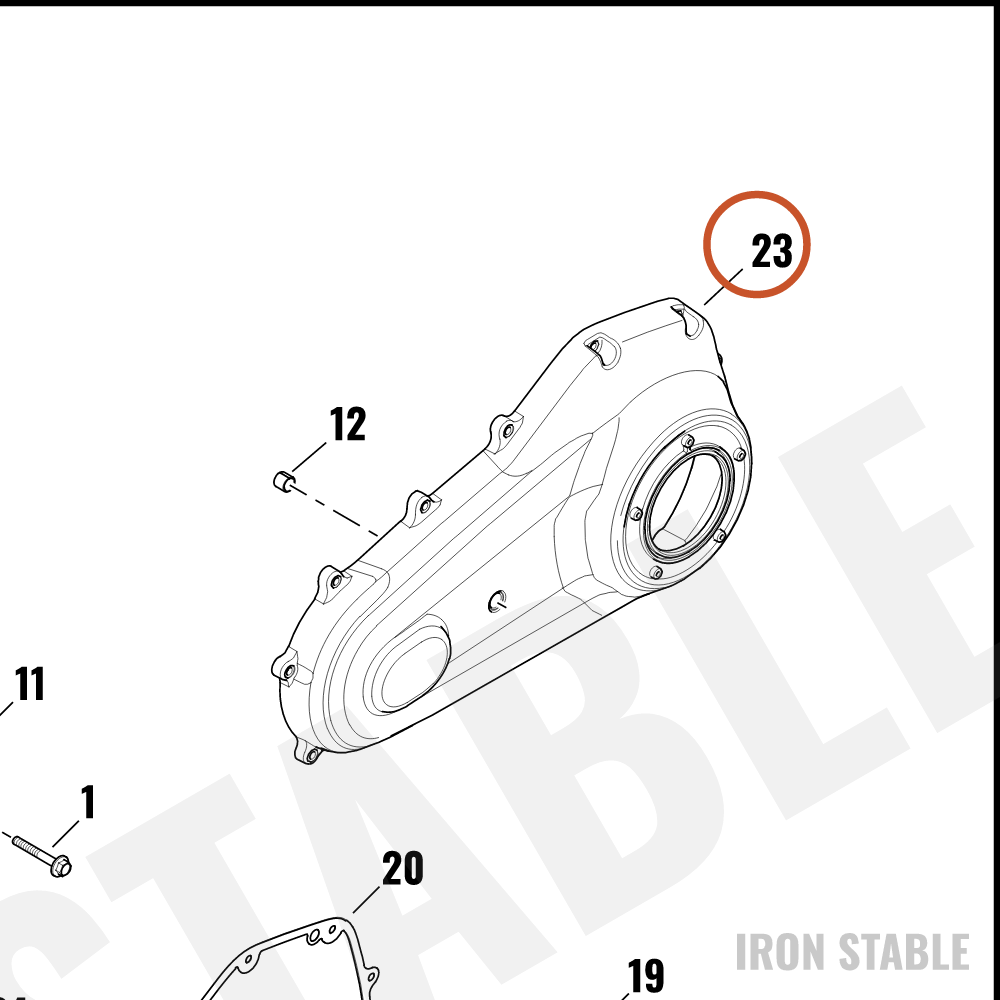Harley-Davidson Cover, Pri, Chrome