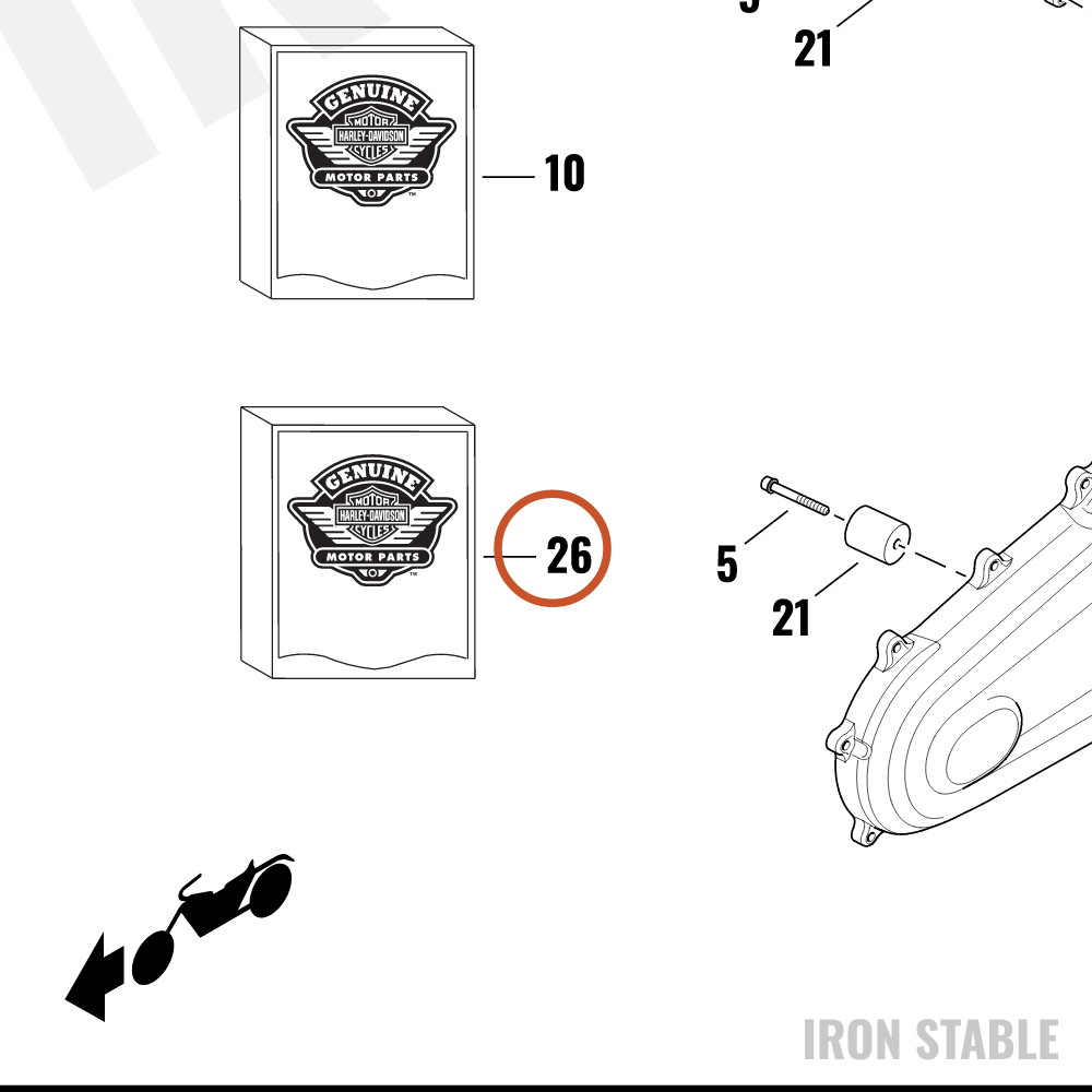 Harley-Davidson Kit, Cover/Slg, Inner Primary, Sft