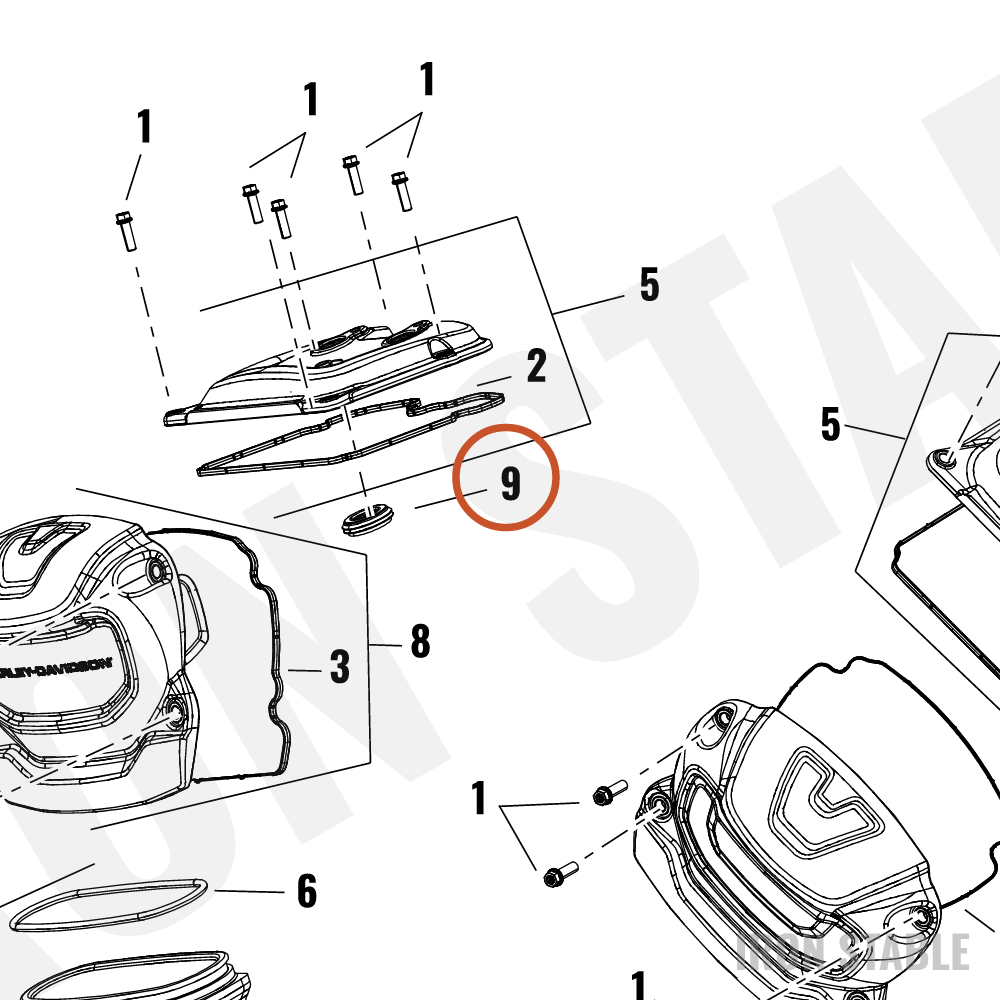 Harley-Davidson Gasket, Cover, Cam Cap
