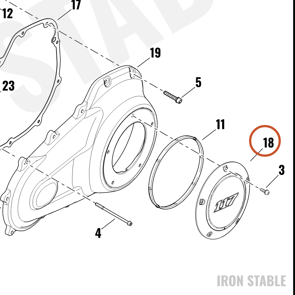 Harley-Davidson Cover, Cl, Assembly, Chrome