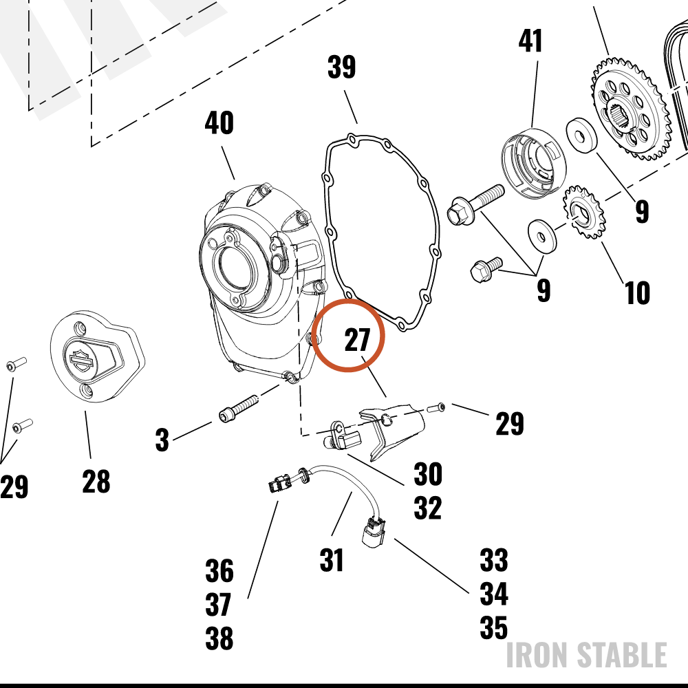 Harley-Davidson Cover, Cam, Vvt Sensor
