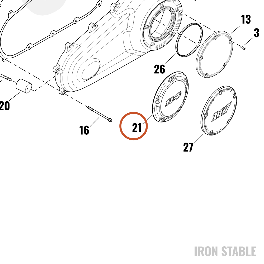 Harley-Davidson Cover, Cl, Assembly, Chrome
